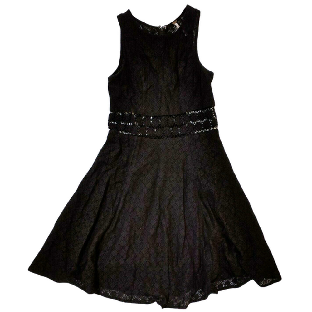 Lace Dress Flare Crochet Sleeveless Mini A-Line